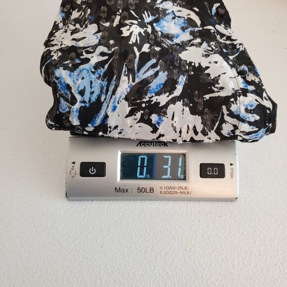 The Kooples Paris Womens Blue White Metallic Fitted Button Front Shirt Size 2 - Picture 6 of 7